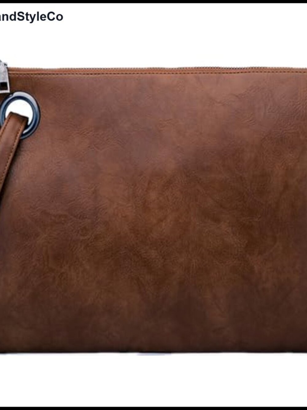 Oversized PU Leather Envelope Clutch Wristlet Evening Bag for Wedding